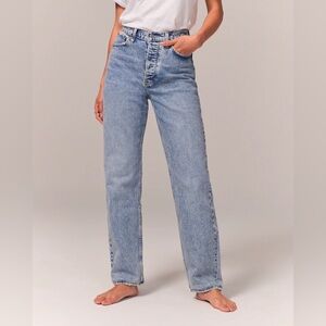 ABERCROMBIE & FITCH THE DAD HIGH RISE JEANS, SIZE 32